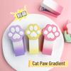 Gradient Cat Paw Mini Stapler Set - Cute, Portable Handheld Stapler for Students and Office Use