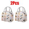 Lunch Bags Portable Thermal Insulation Cute Cartoon Print Storage Bag Children's School Lunch Box Bag Large Capacity Picnic Tote