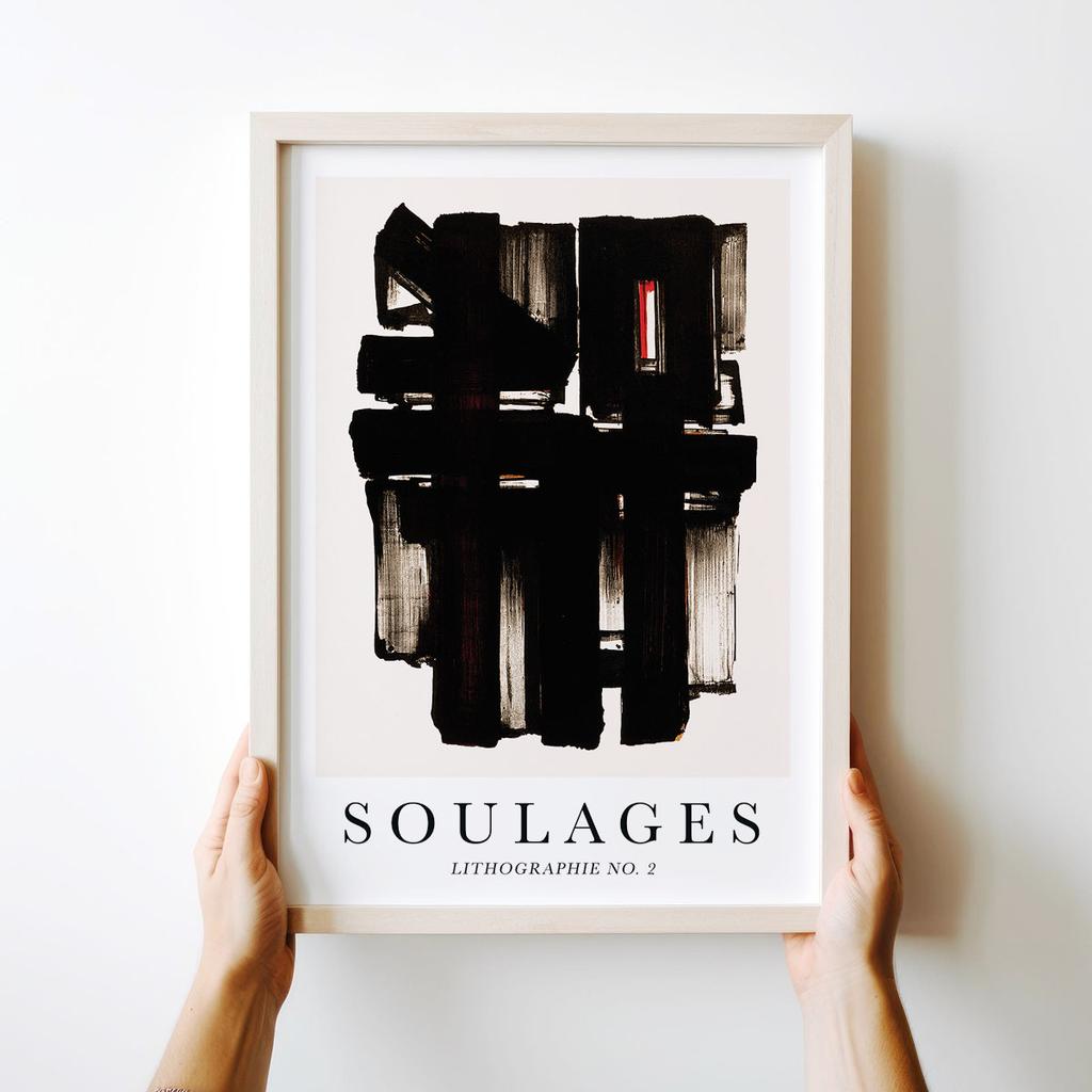 Poster Soulages Abstraction Painting