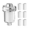 ABS Shower Filter With PP Filter Cartridges For Healths Skin And Easy Installation In Home Bathrooms