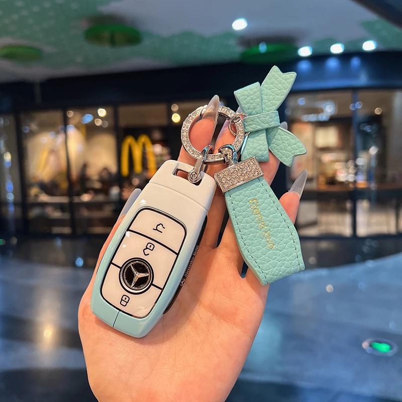 Car Key Case Cover Shell Fob for Mercedes Benz Cla250 Mercedes Benz GLS53 2019 GLS450 Maybach GLS600 2021 AMG C63S GLE 450 2020 gfu1