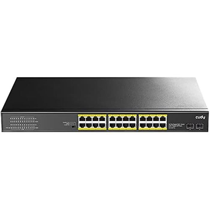 Switch - CUDY - GS1028PS2 - 24 Ports Gigabit PoE+ - 300W - 2 Ports SFP
