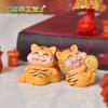 Tigerförmige Auto-Dekorationen, Figuren Miniaturen Handwerk, Glücksbringer Tiger Laternen Statue, Festlich