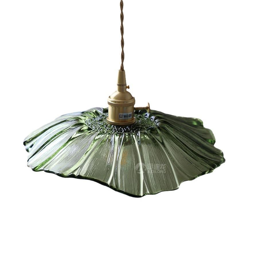 Nordic Modern Brass Sunflower Glass Pendant Lamp for Restaurant, Living Room, Bar, Bedside, Bedroom