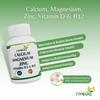 Nveda Calcium Supplement 1000 Mg with Vitamin D3 Magnesium Zinc K2 B12 for Bone Joint & Immunity Support Pack of 2X 60 Tablets