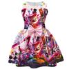 94262 Kids Girls Anime Cartoon The Amazing Digital Circus Printed Bow Sleeveless Dress