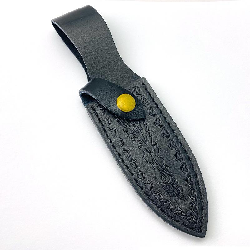 Knife Sheath Top-grain Cowhide Knife Sheath Outdoor Straight Knife Sheath Knife Case Pocket Sheath for Fixed Blade