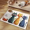 1Pcs Cat Pet Feeding Mat  Dining Mat for Cats and Dogs Cat Bowl Mat