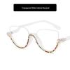 2022 Retro Rhinestone Semi-Rimless Anti-Blue Light Glasses - European & American Style Trend