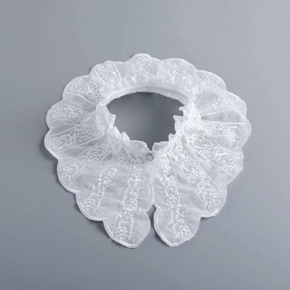 Removable Women Fake Collar Lace Detachable Collar Vintage Embroidered Ruffle Collar  Fashion