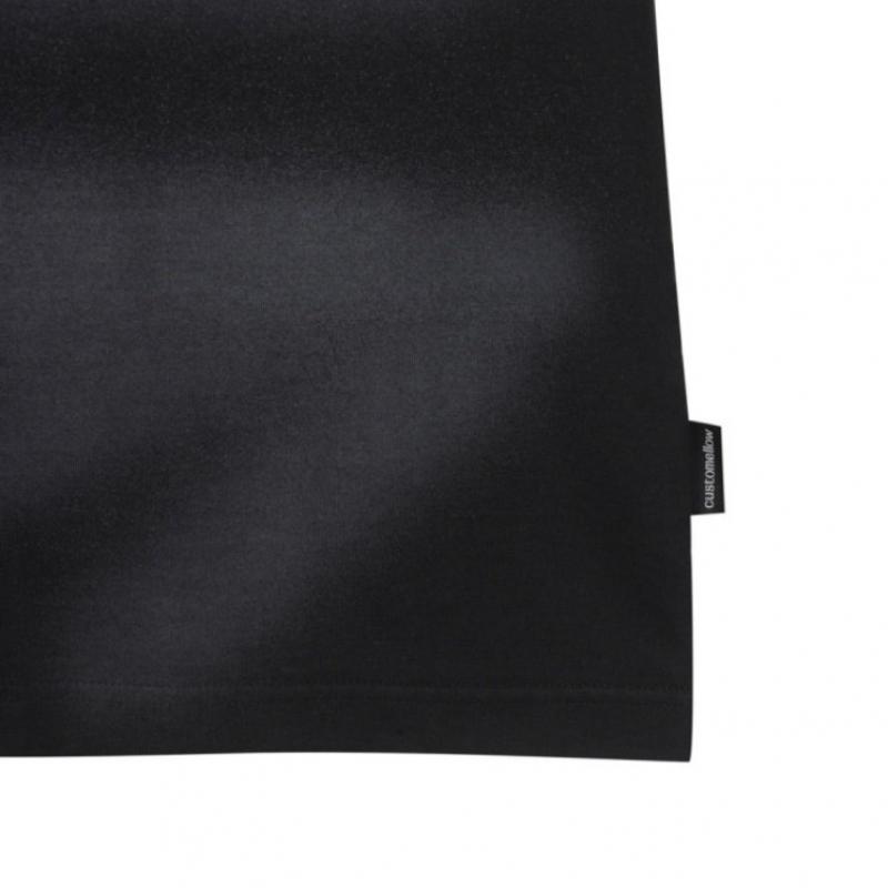 Customellow Black PrinT Half Sleeve T shirT cwTam25621bkx