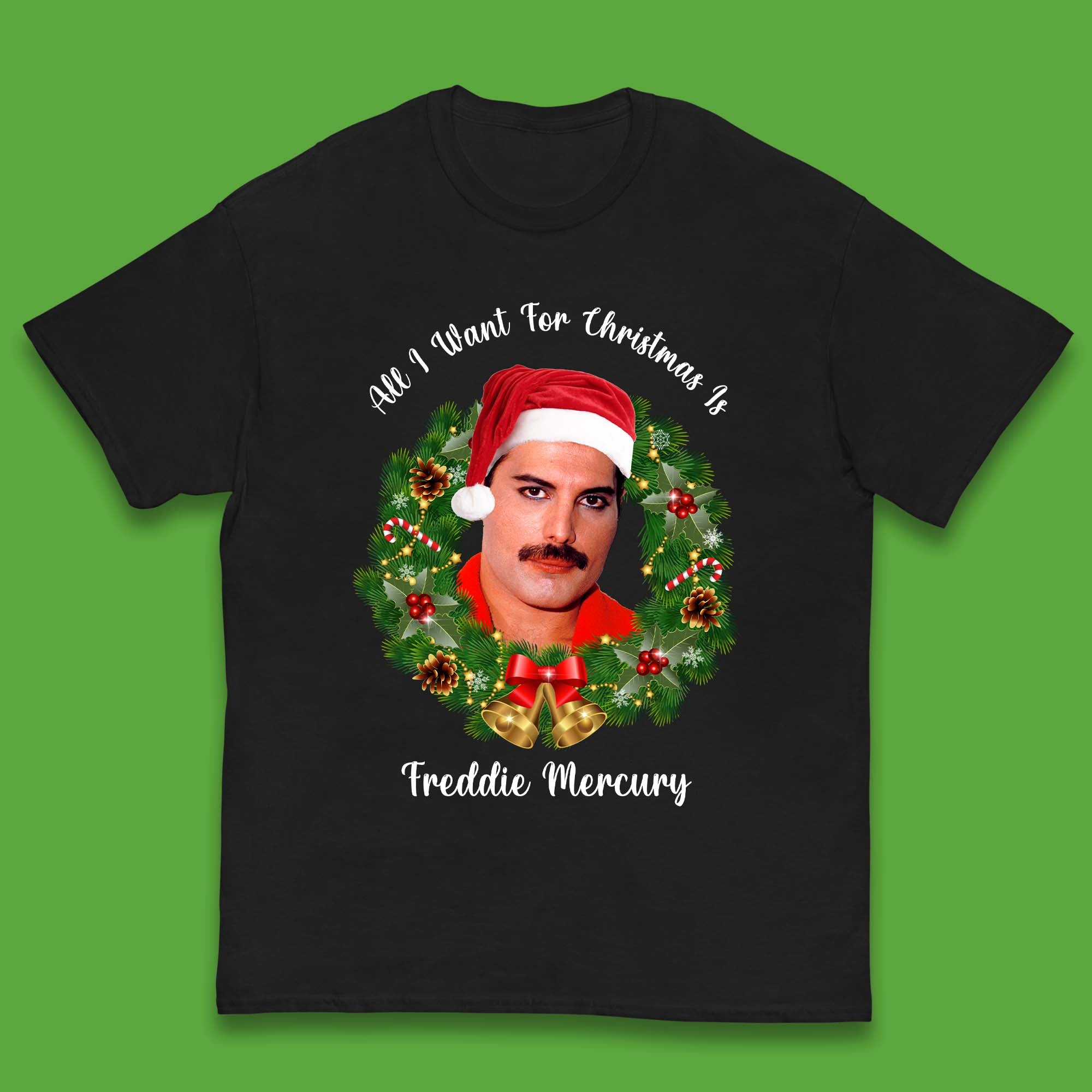 Freddie Mercury Christmas Kids T-Shirt 100