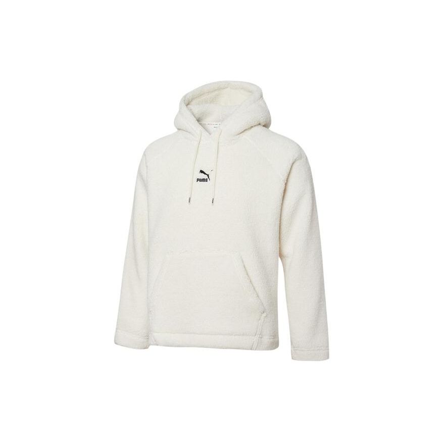 PUMA Classics Sherpa Hoodie  White  533122-73 L