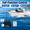 2.4GHz High Speed RC Boat Waterproof Remote Control Speed Boat Dual Motor Electric Racing Boat Outdoor Water Toy for Kids Boys