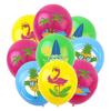 Hawaiian Theme Party Decorations Set Paper Cake Insert Balloons Bunting Flags