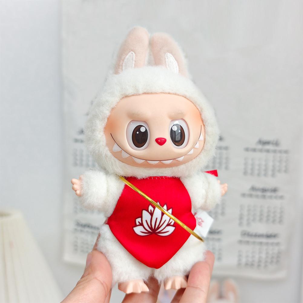 Clothes for 17cm Labubu Fashion Clothes Cape Bibs Cozy Miniature Clothes Doll Mini Fashion Accessories