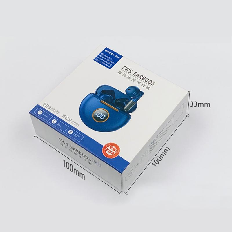 VAORLO Vezeték nélküli fülbe helyezhető fejhallgató mélynyomó HiFi Stereo Muisc digitális kijelzős fülhallgató Smart Touch Zajszűrő fejhallgató