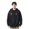 Li Ning Logo Letter Print Loose Pullover Hoodie Unisex Hoodies Black AWDT311-1