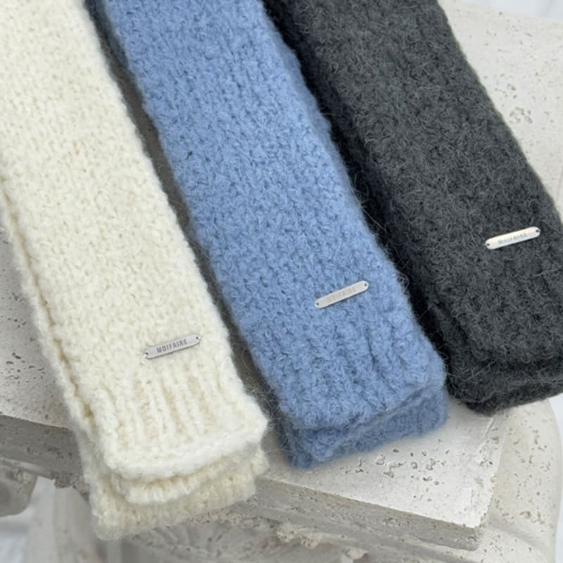 

MOIFAIRE WOOL KNIT MUFFLER / IVORY IVORY