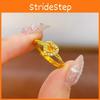 Heartshaped Fashionable Yellow Sugar Ring With Stunning Sparkle For Women Modern