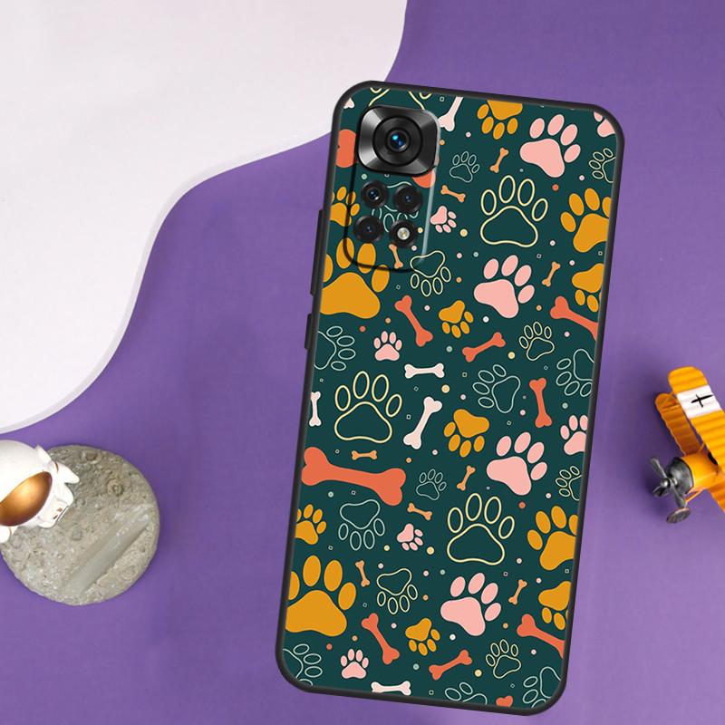 Dog Cat Paw Case For Xiaomi Redmi Note 13 Pro 14 12 9 10 11 Pro 10S 11S 12S Redmi 14C 13C 10C 12C Cover