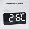 Large Screen Digital Wall Clock Nordic LED Display Sound Wake Up Alarm Clock 12/24H Temperature Date Time Display Table Clock