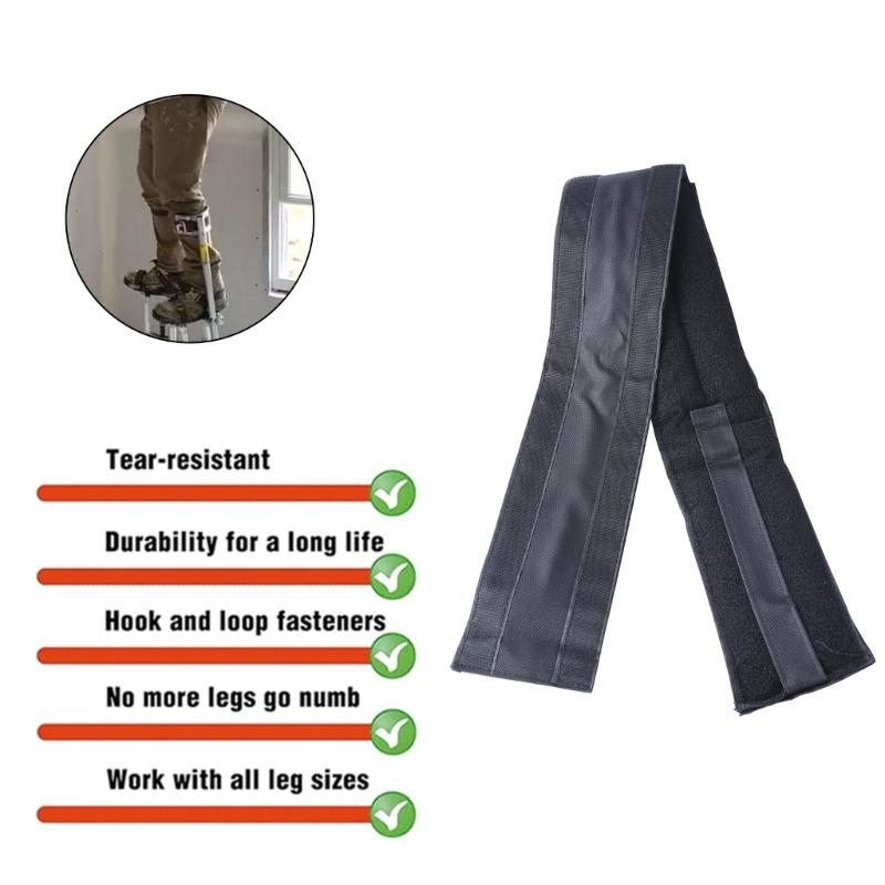 2 Pcs Drywall Stilts Straps Leg Bands Wide Stilt Straps Adjustable Leg Fixation Strap Practical Comfort Leg Band