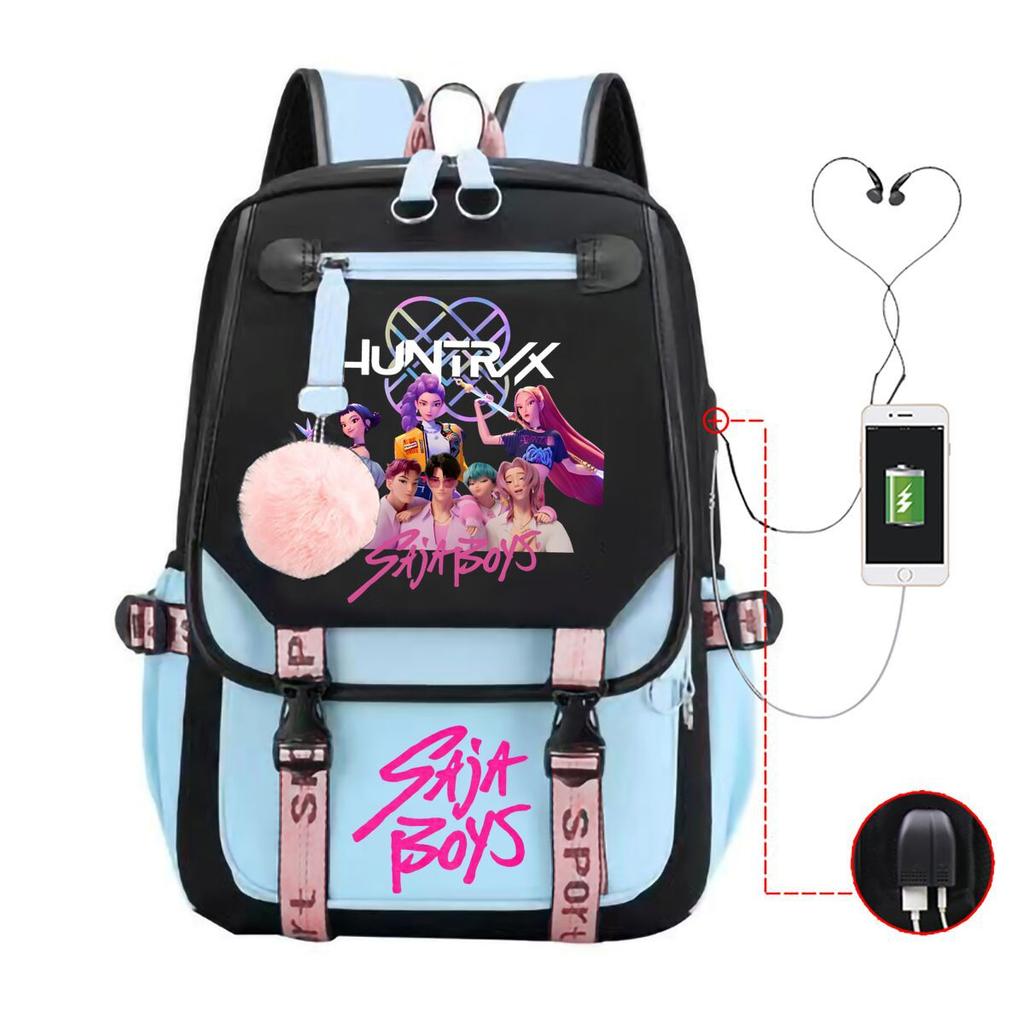 Anime Cartoon Printing High Value Student Spine Protection Schoolbag Going Out Leisure Backpack With Usb