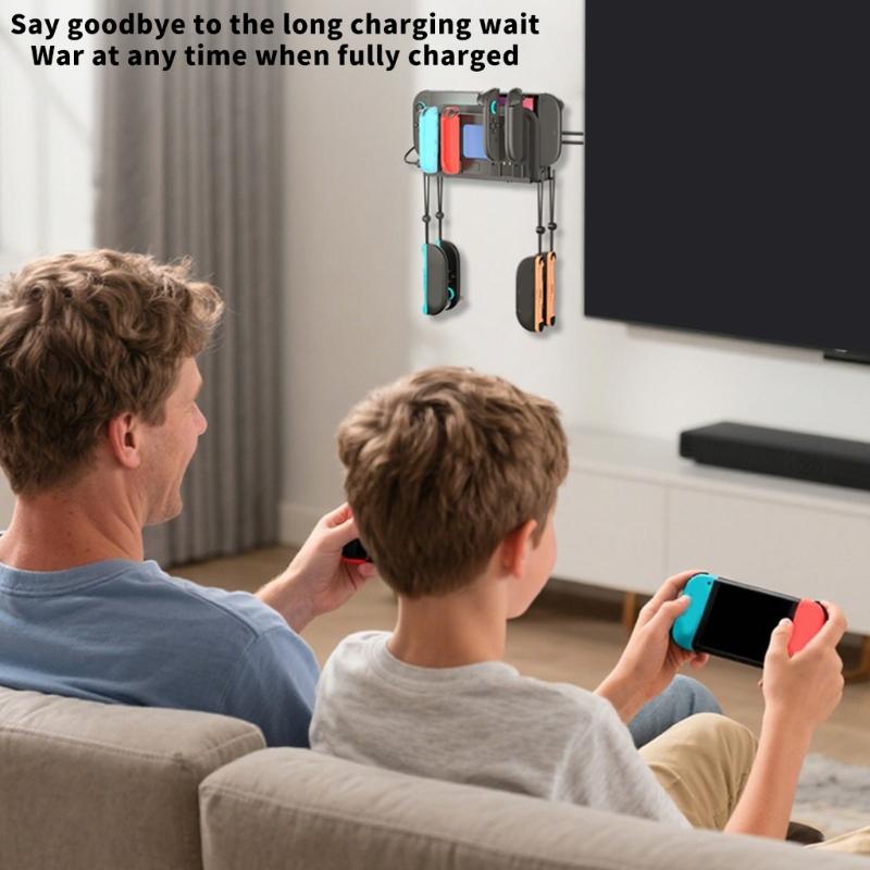 Practical Video Game Unit 2 Docking Station with Wall Arrange Design & Simultaneous Charging Easy To Use for Consoles