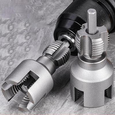 PVC Pipe Threader Kit 3/4 Pipe Threader External Cutter 1/2 & 3/4 Dies For Garden Hose Electric Drill Metal Craft Home Repair