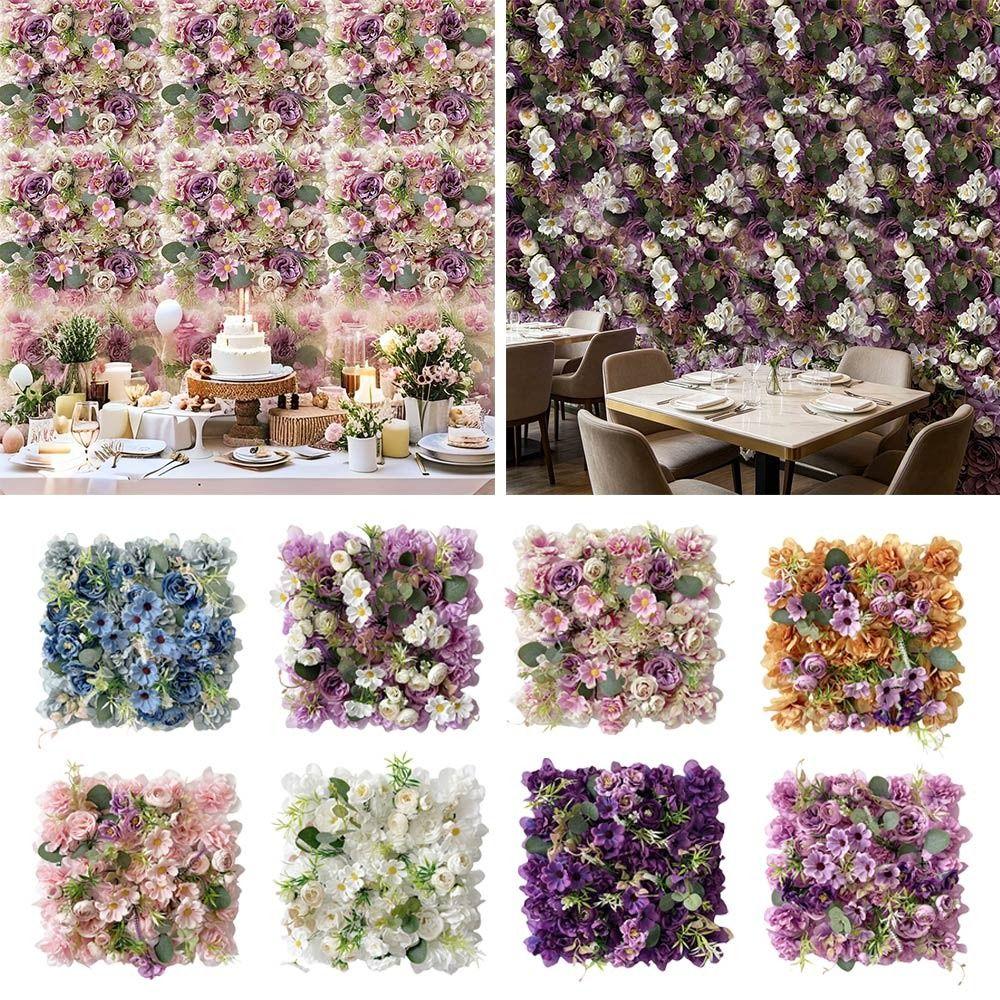 Background Wall Artificial Rose Flower Wall Multicolor Hydrangea Flower Panel Gift