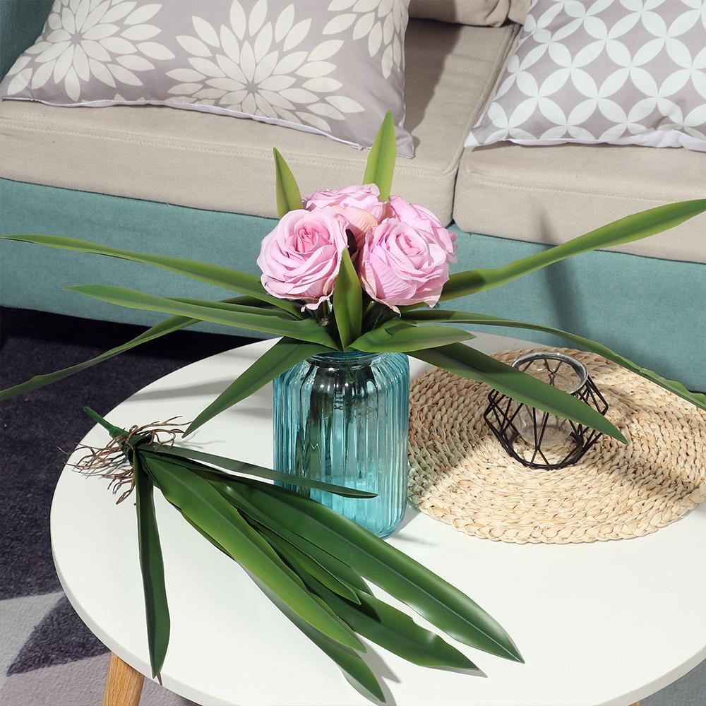 5/7/10 Real Touch Artificial Orchid Leaf Silicon Feel Leafs Butterfly Orchid Flower Home Decorative Grass Arrangements Plant