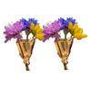 Silver Wearable Flower Bouquet Clip Zinc Zinc Alloy Metal Clothes Pin Temperament Gold Brooch  Daily
