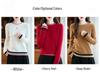 Women's 100% Pure Wool Color Block Round Neck Long Sleeve Seamless Sweater - New Autumn/Winter Style