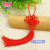 100pcs Red Chinese Knots Adorned with Auspicious Patterns Elegant Tassel Decorations for Weddings Festivals and Home Aesthetics