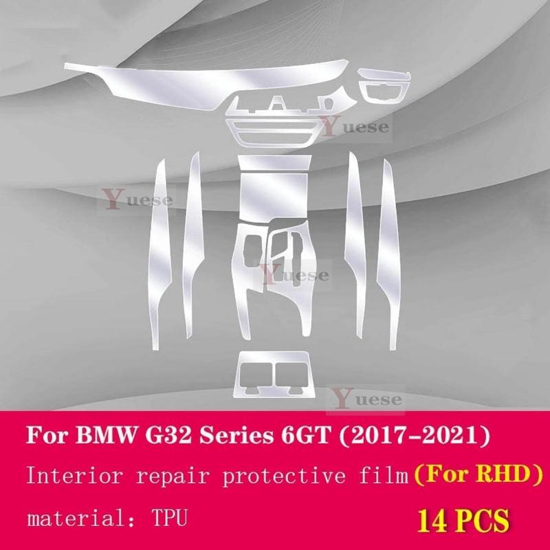 Car Interior Center Console Transparent TPU Protective Film Anti-scratch Sticker For BMW G32 Sreies 6GT 2017-