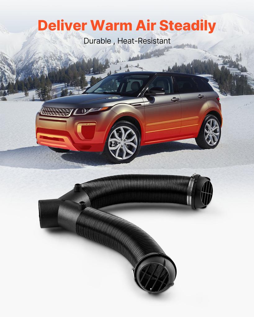 VEVOR Diesel Heater Pipe Duct Vent Kit, 75mm Heater Pipe Warm Air Outlet Vent Set with Y-Shaped Connector & Air Duct Clamps