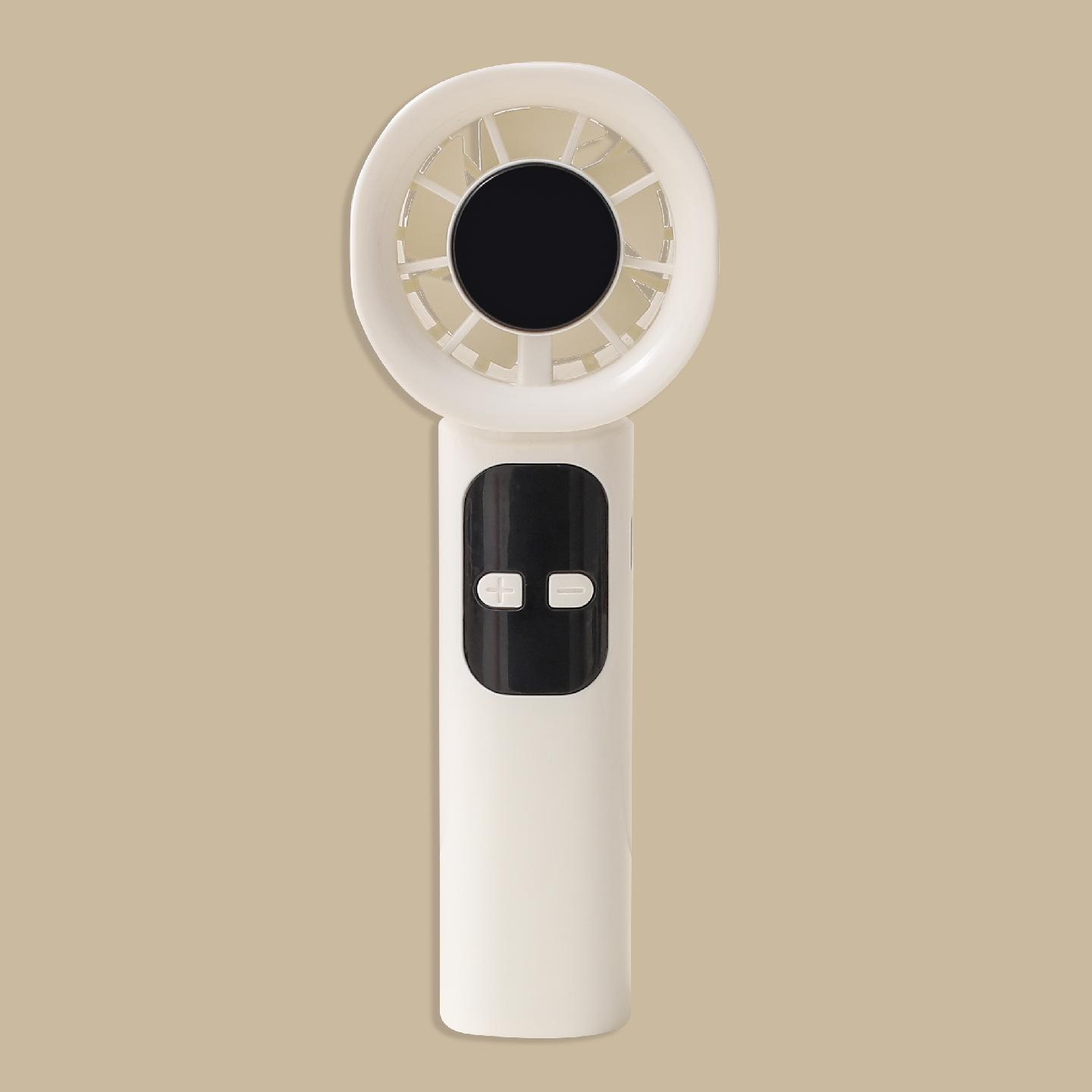 Portable Rechargeable USB Handheld Turbo Fan with Digital Display