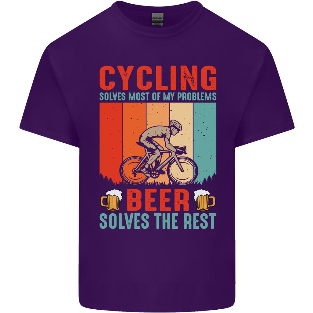 Cycling Funny Beer Cyclist Bicycle MTB Bike Unisexs Light Cotton TShirt