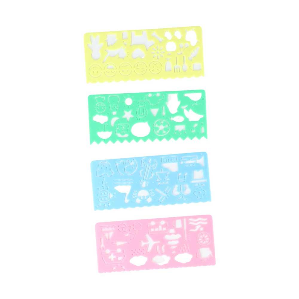 Stationery Painting Template Plastic Drawing Rulers School Painting Supplies Cartoon Spirograph