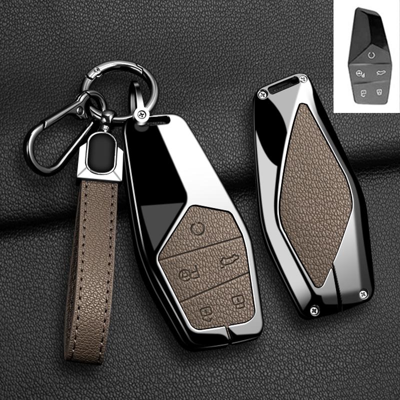 Zinc Alloy Car Key Case Fob For Mg One Remote Protection Cover Shell Keychain Ring Holder In
