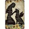 1pc Dog Vintage Metal Tin Sign Wall Art Decor For Home Backyard Vet Pet Gifts For Pet Dog Lover 20x30cm