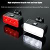 Bicycle Front And Rear Light Set Rechargeable Portable Led Headlight Taillight For Mountain Road Biking Night Riding Accessories