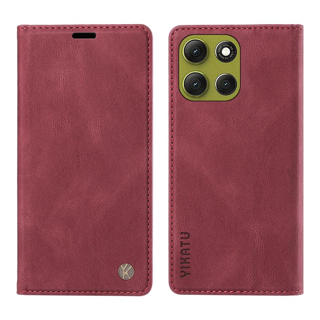 For Motorola Moto G86 5G Leather Cover YIKATU YK-004 Skin-Touch Wallet Phone Cases