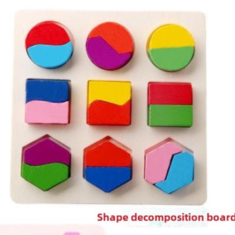 Wooden Shape Sorter Puzzle Board Educational Toys for Toddlers, Early Learning Geometric Sorting Board for Kids Age 1-3 Years