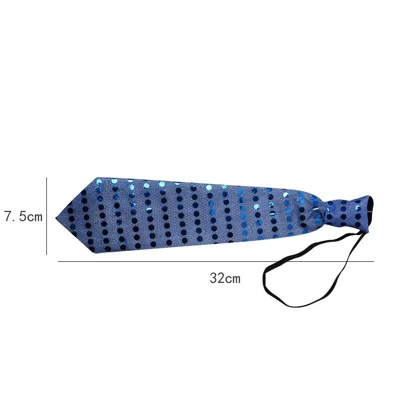 LED luminous tie, glitter sequined luminous tie, concert atmosphere props