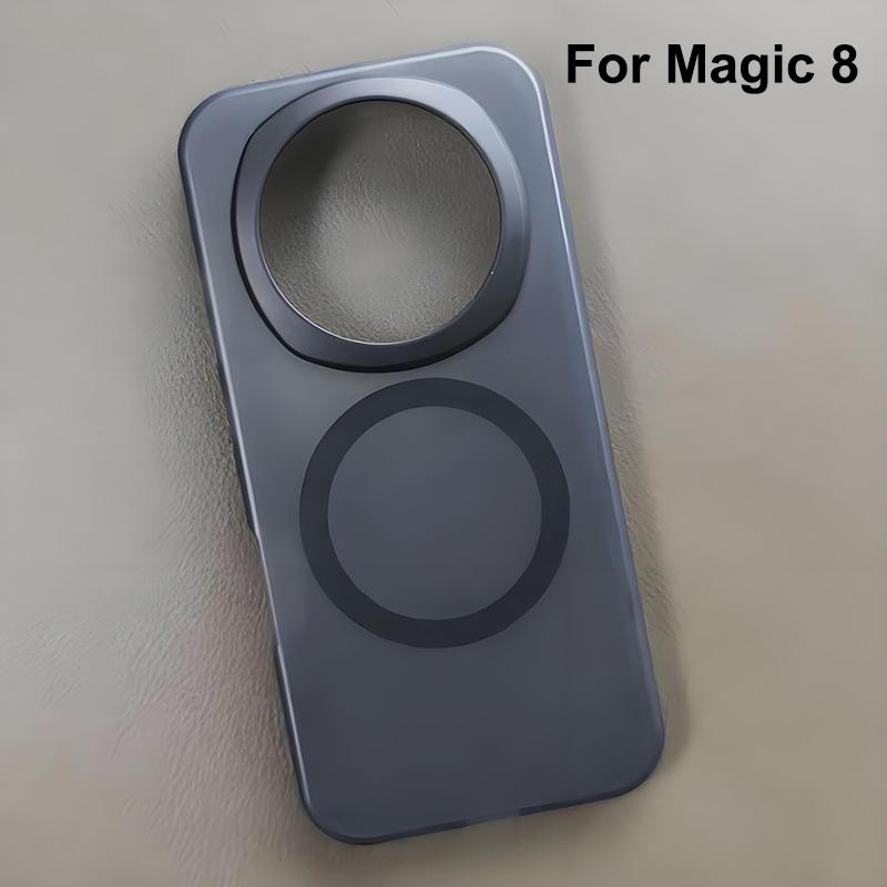 

For Honor Magic 8 & 8 Pro Case Magsafe Luxury Slim Matte Black Translucent Frosted Lightweight Baby Skin Touch Phone Case Cover Pc + tpu