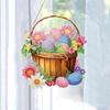 Easter Single-Sided 5D DIY Diamond Painting Dots Pendant Handmade Rhinestone Diamond Art Window Pendants for Garden Window Decor