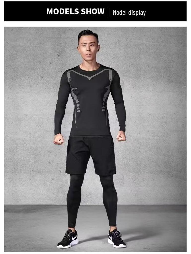 Men's Thermal Fleece Base Layer Set - Winter Velvet Running Sportswear