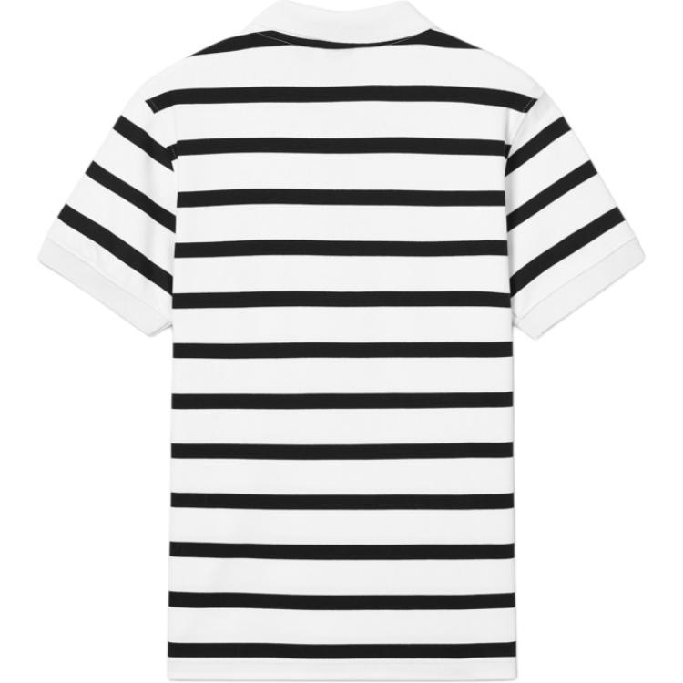 Levis Casual Soft Comfortable Striped Simple Short Sleeve Polo Shirt Men Polo Shirts Black White 003MT-0003